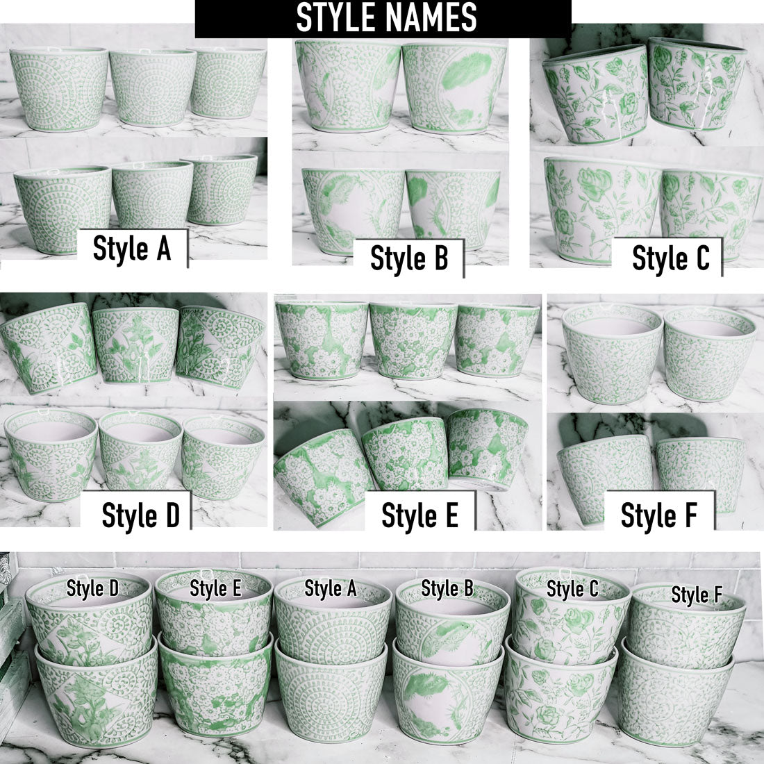 Green and white chinoiserie home deocrations