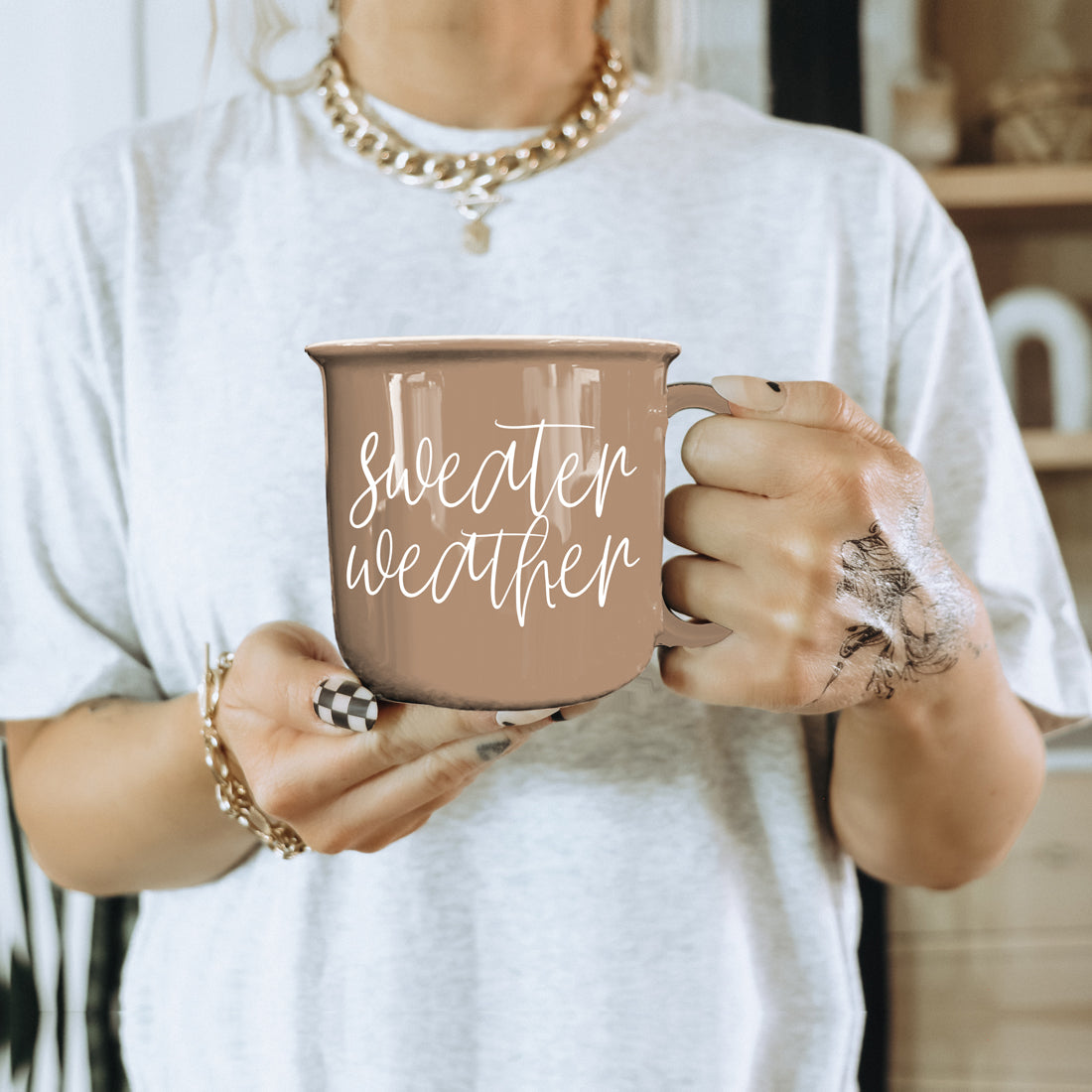 Modern Fall Coffee Mug Collection Sweater Weather Design
Contemporary Autumn Drinkware Brown Ceramic Mug
Minimalist Fall Coffee Cup Sweater Weather Quote