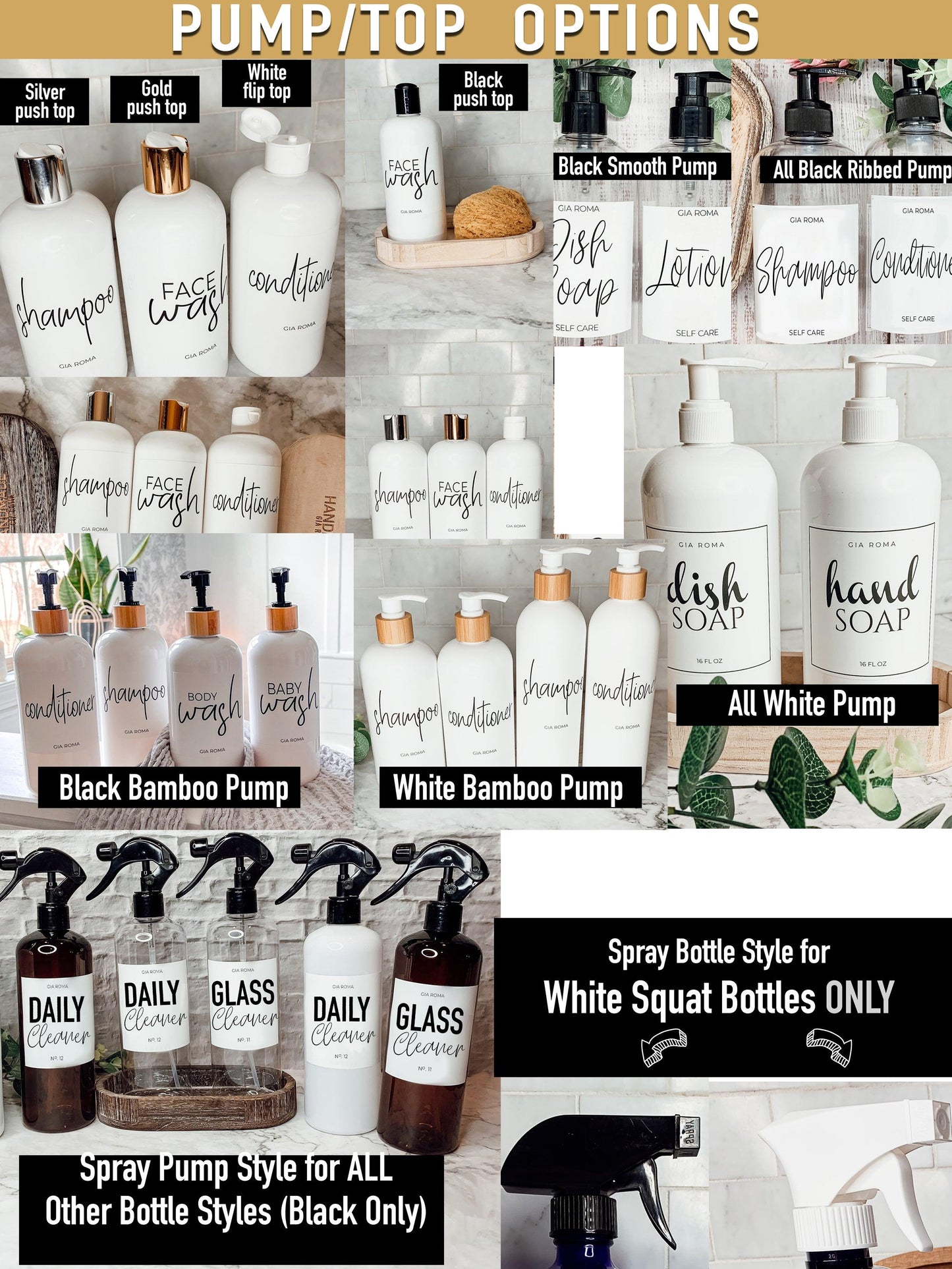 16oz Plastic Clear Dispenser | White Label