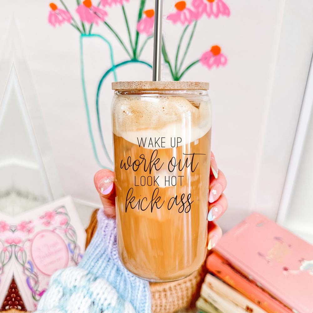 Wake Up Look Glass Cup