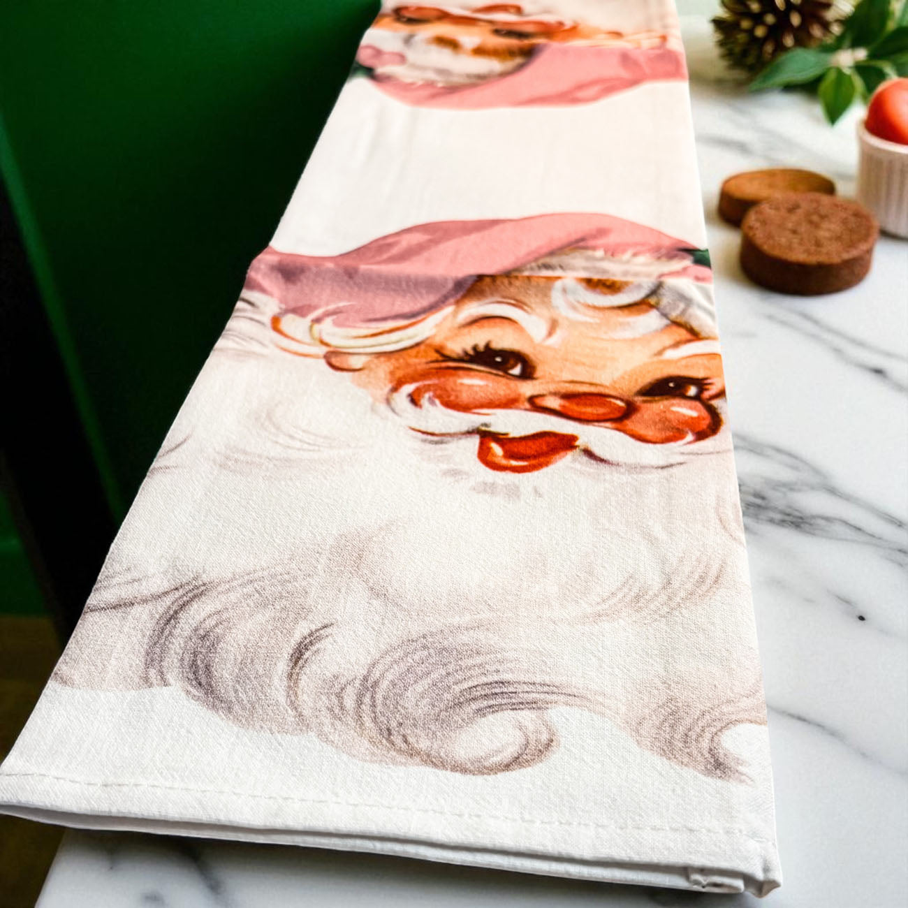 Pink Christmas kitchen decor towel
Pink Santa Christmas kitchen accessories
Pink Christmas kitchen essentials
Pink holiday kitchen decor towel