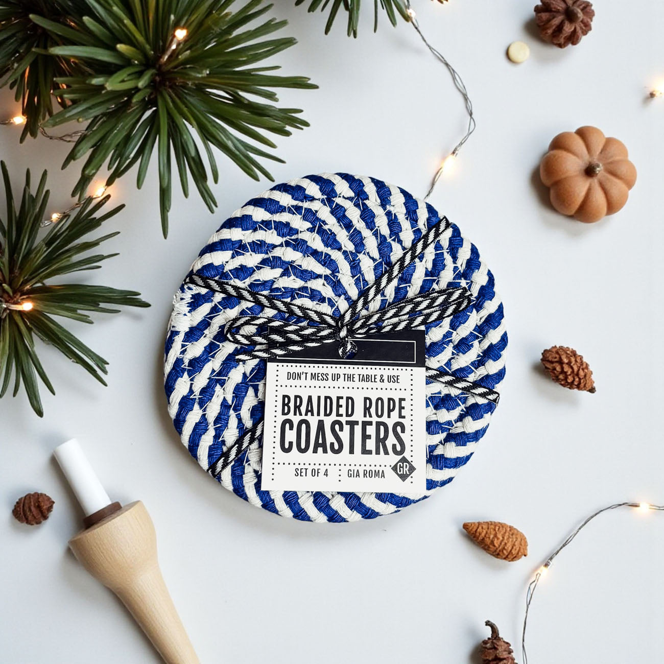 Professional blue and white braided coasters beach house decor
Superior blue white braided rope coasters coastal home gift
Beach house blue white braided rope coasters coastal decor