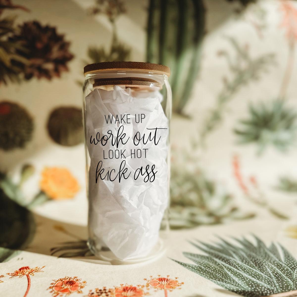 Wake Up Look Glass Cup