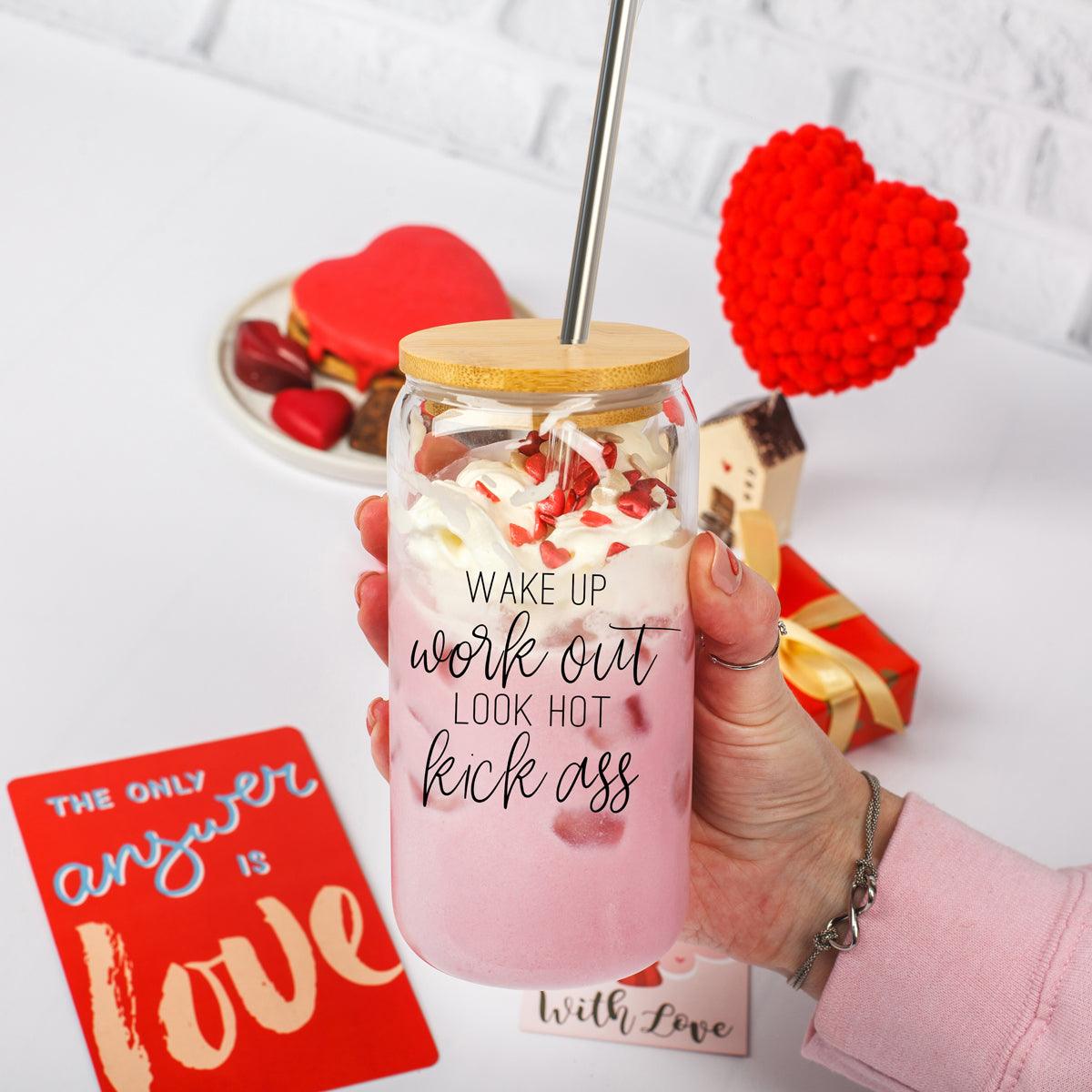 Wake Up Look Glass Cup