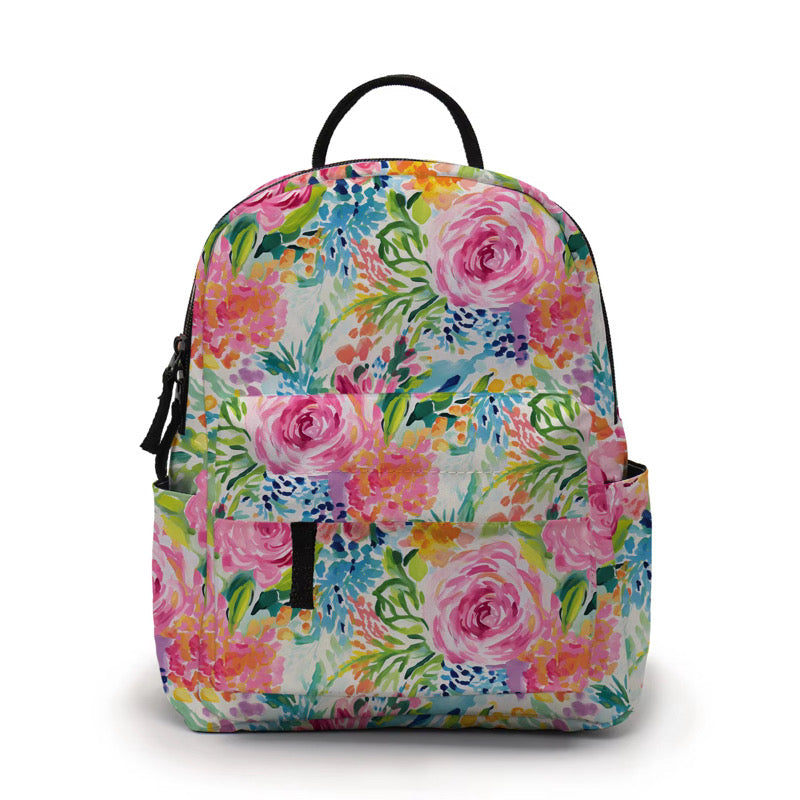 Mini Backpack - Pink Green Blue Floral