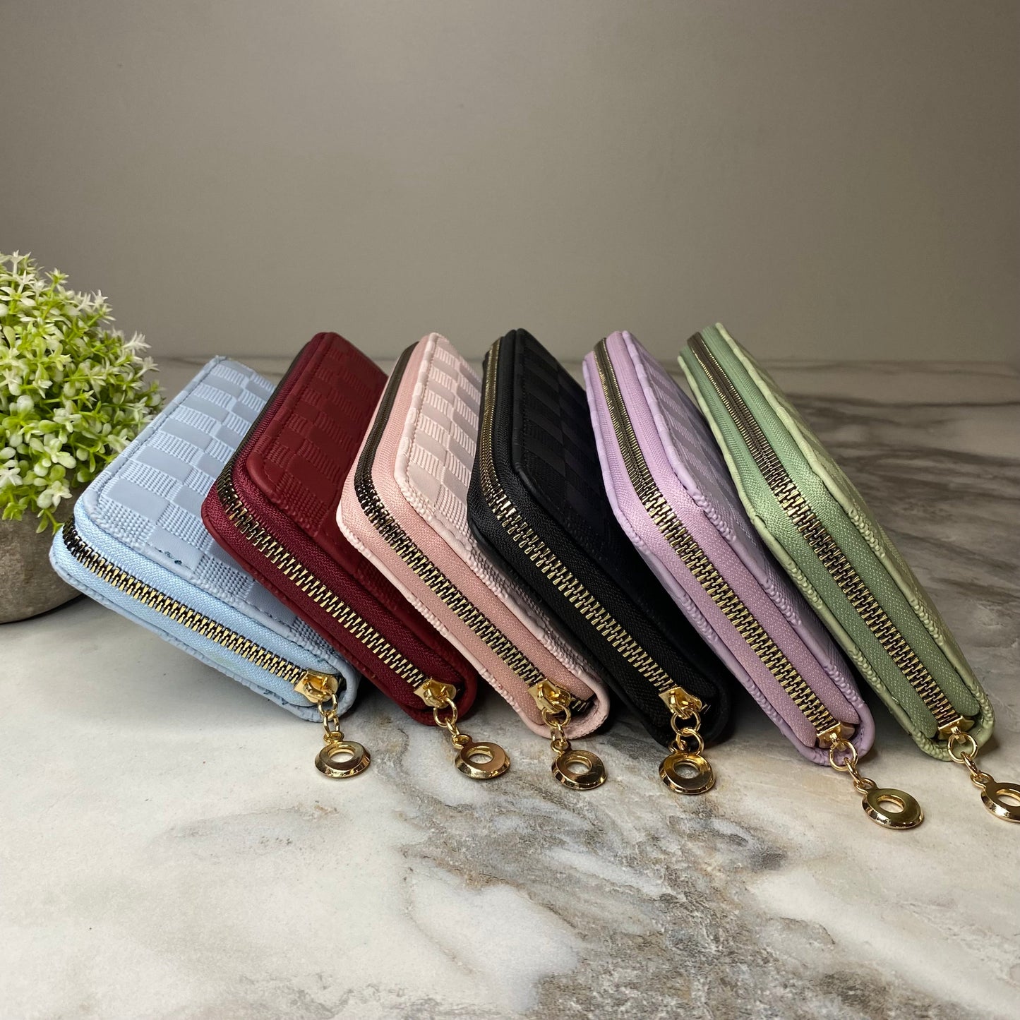 Wallet - Faux Leather - Checkered - PREORDER 7/16-7/19