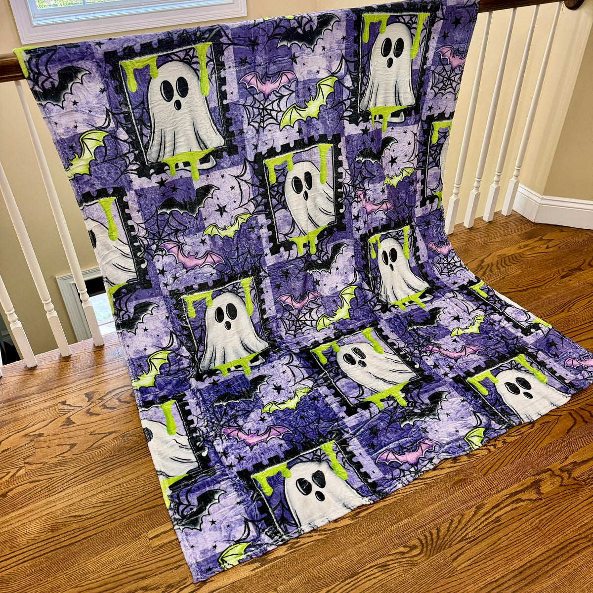 Blanket Halloween #22 - Purple Frame Ghosts - PREORDER ends 7/25
