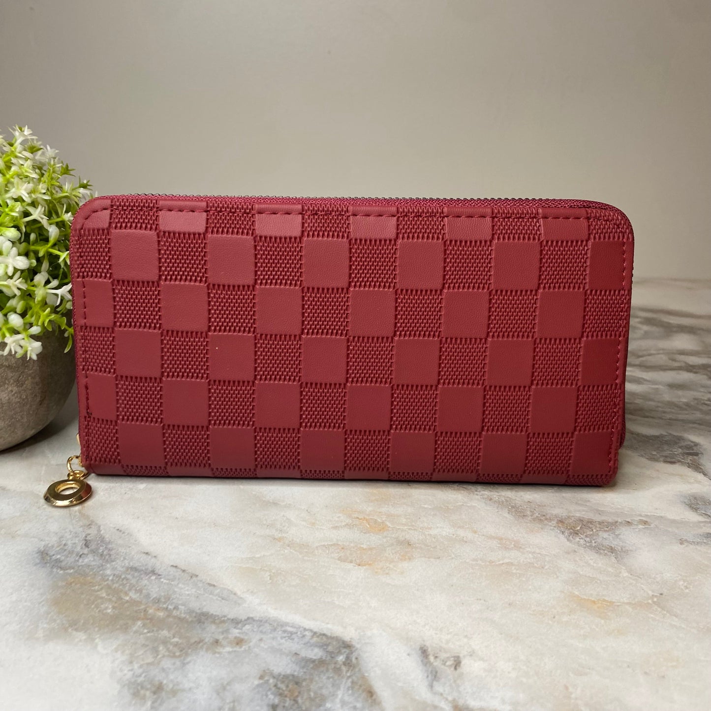 Wallet - Faux Leather - Checkered - PREORDER 7/16-7/19