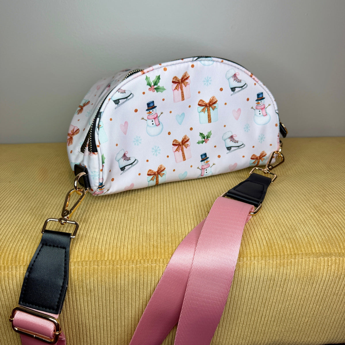 The Roni Nylon Crossbody - Christmas Snowflake Gift Ice Skate