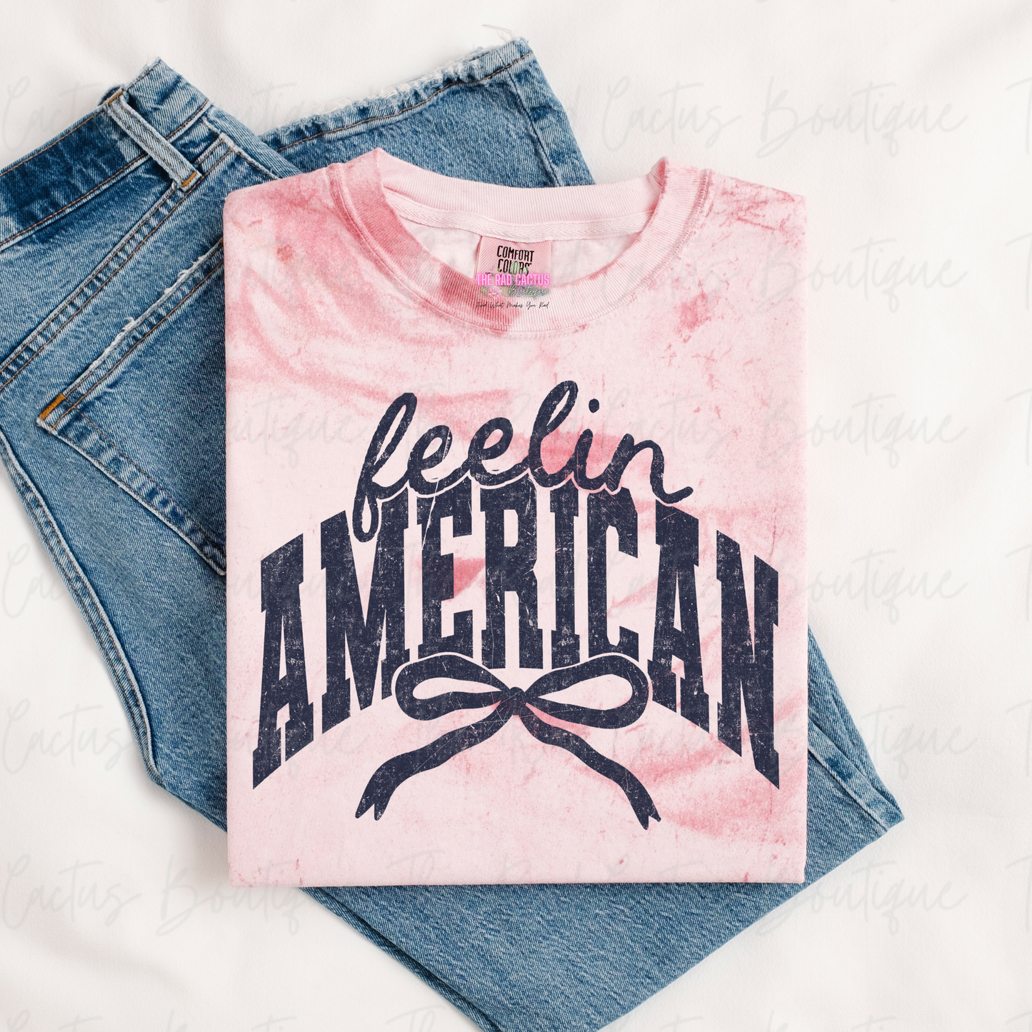 Feelin' American Navy Ink Graphic Tee or Crewneck Sweatshirt