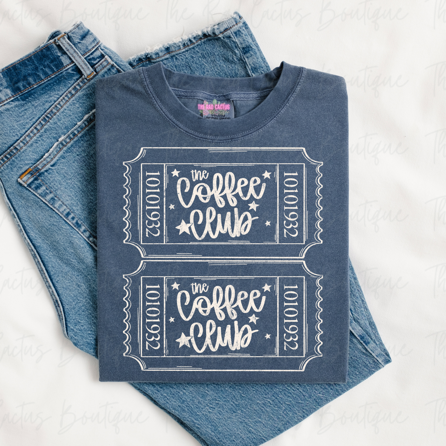 The Coffee Club Cream Ink Graphic Tee or Crewneck Sweatshirt