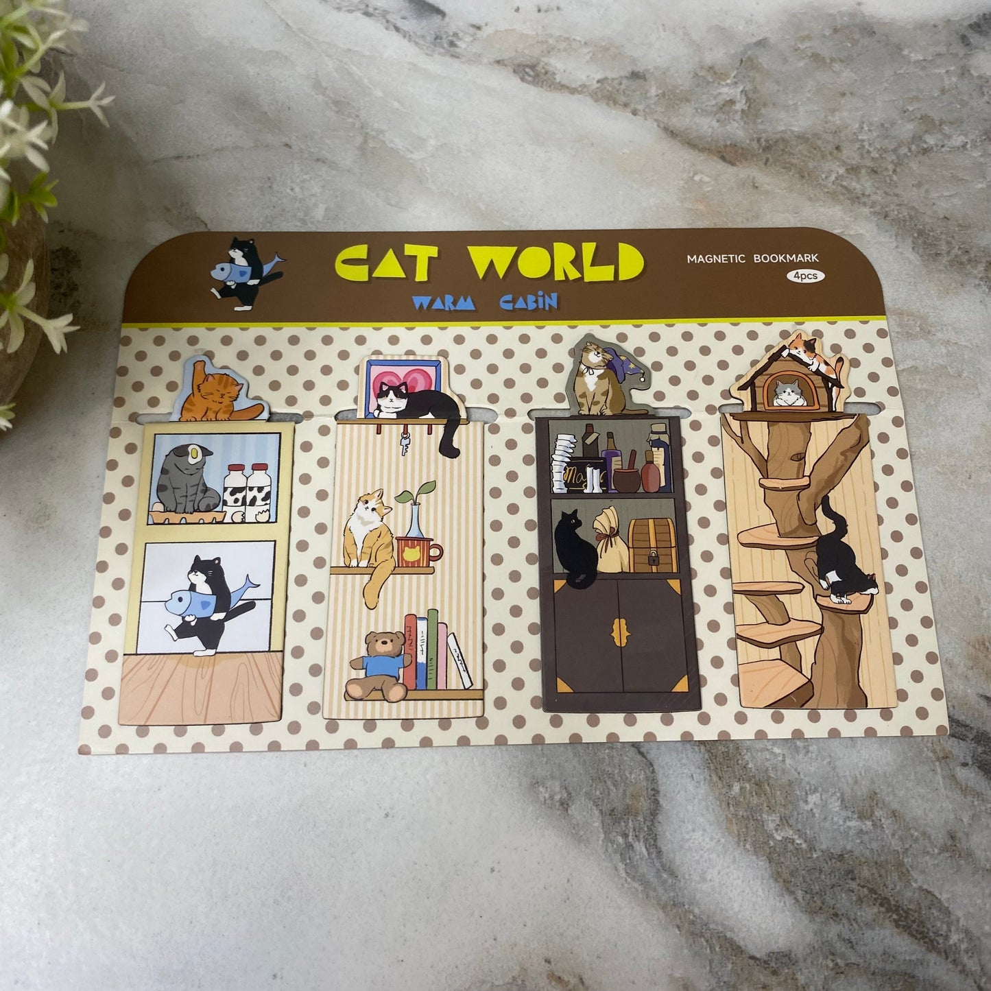 Bookmark - Magnetic, Cat World Cabin - PREORDER 6/8-6/11