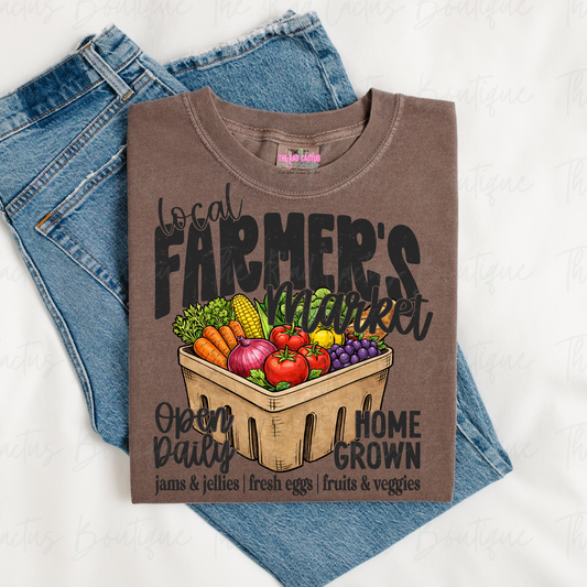 Local Farmer's Market Graphic Tee or Crewneck Sweatshirt