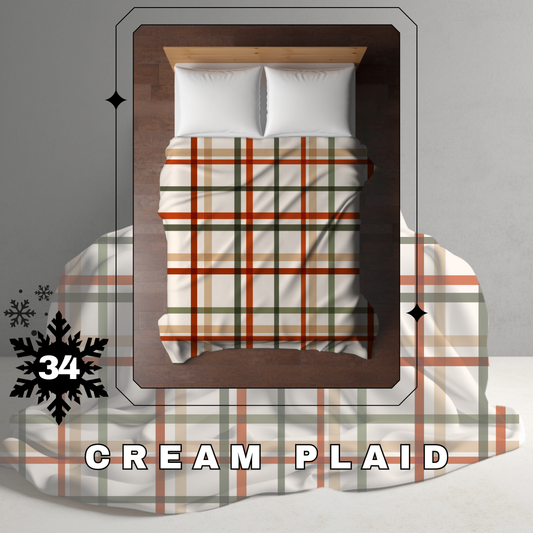 Blanket Christmas #34 - Cream Plaid - PREORDER
