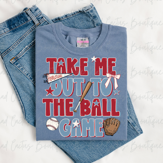 Take Me Out To The Ball Game Graphic Tee or Crewneck Sweatshirt