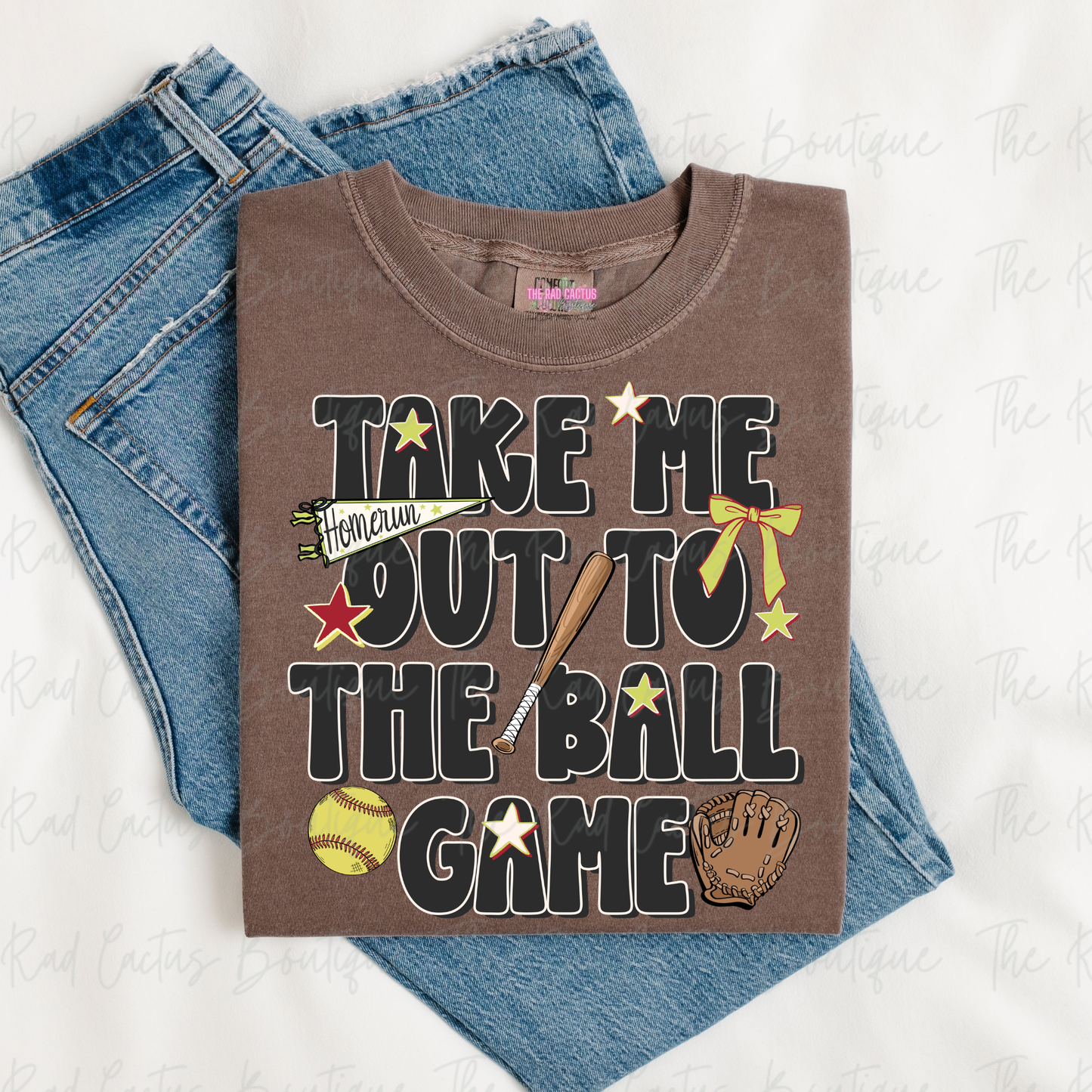 Take Me Out To The Ball Game Softball Graphic Tee or Crewneck Sweatshirt