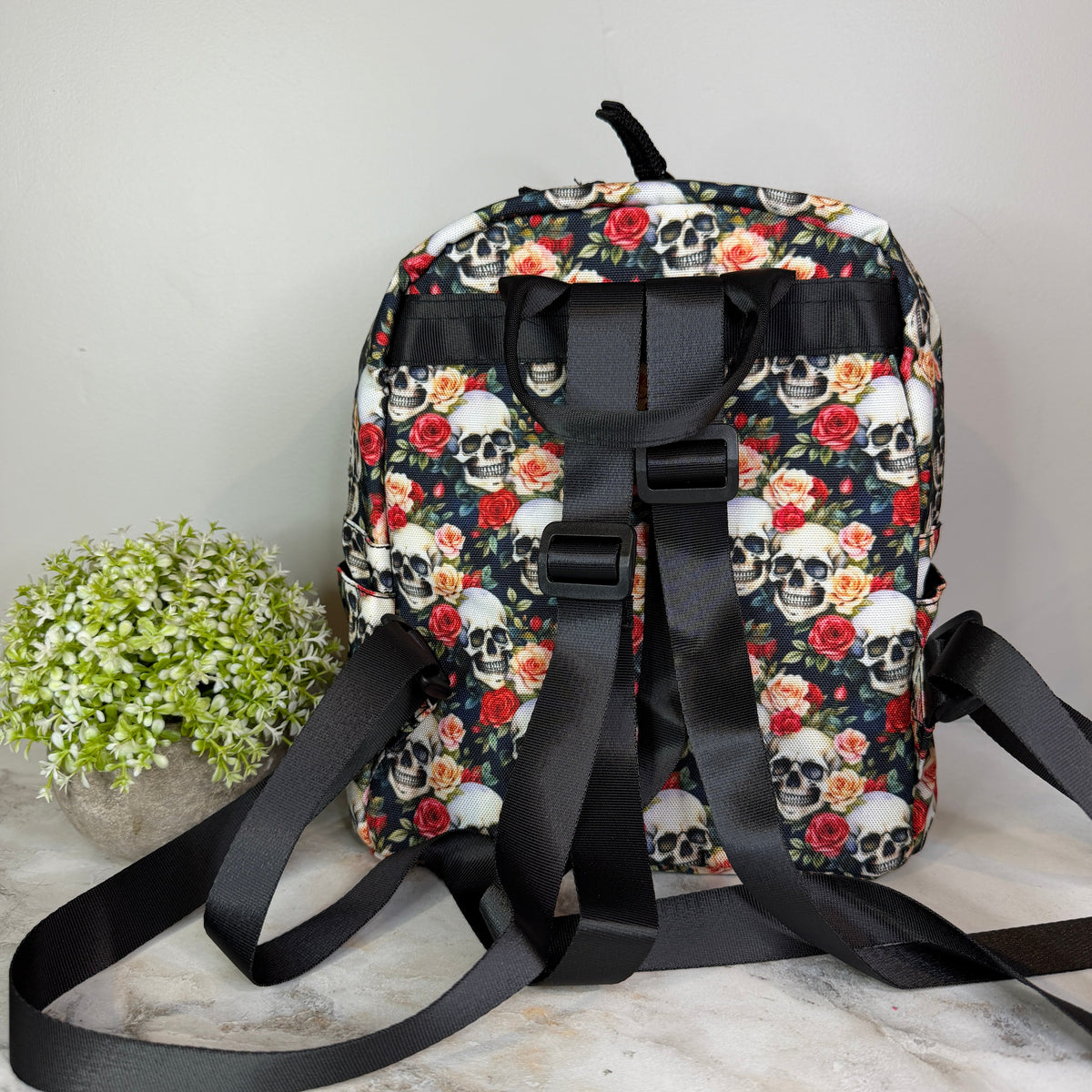 Mini Backpack - Halloween - Skull Roses - PREORDER