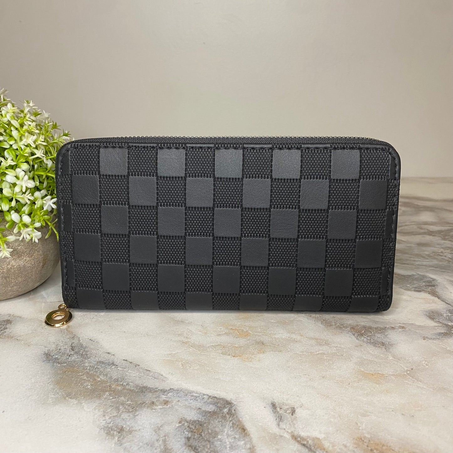 Wallet - Faux Leather - Checkered - PREORDER 7/16-7/19