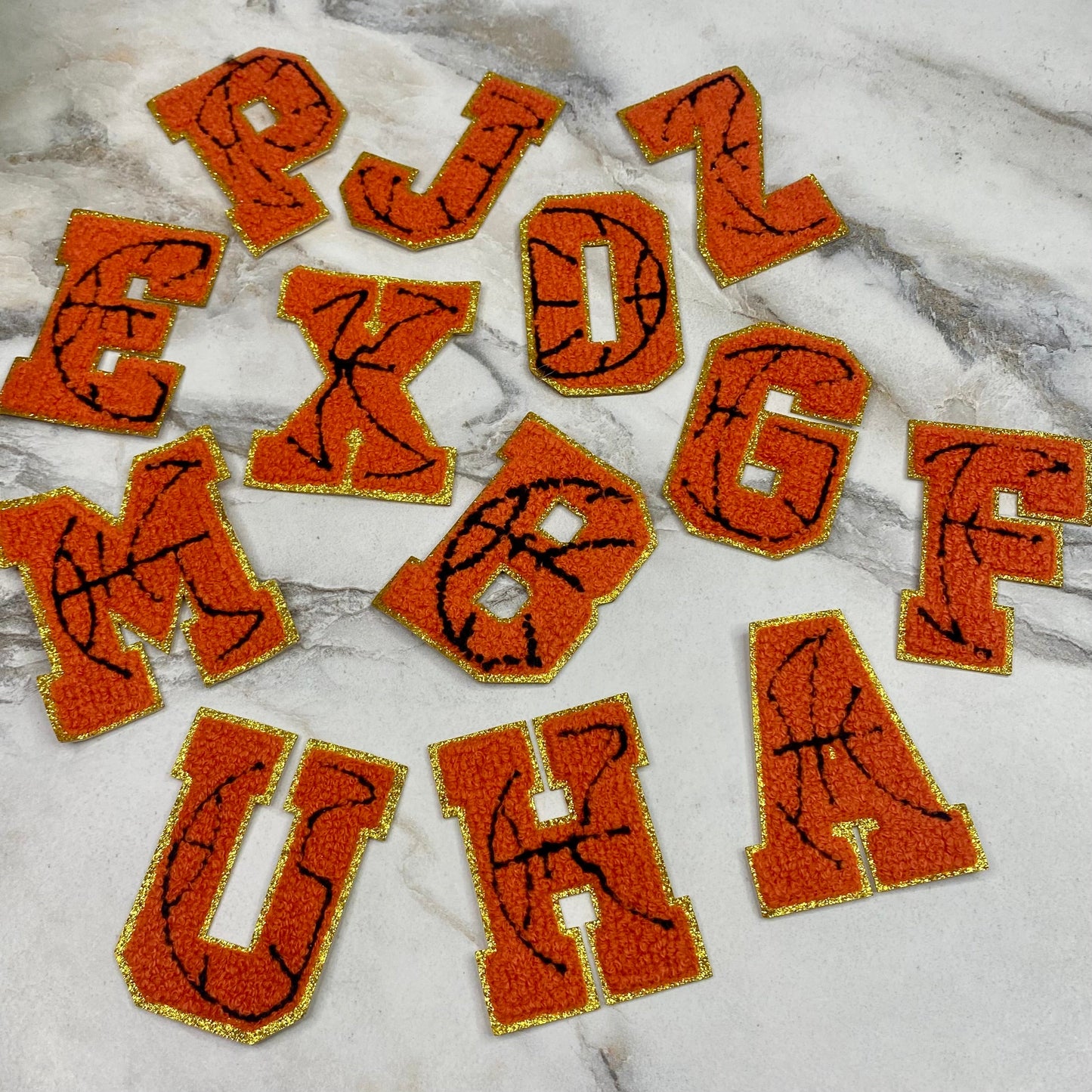 Chenille Patches - BBall Letters