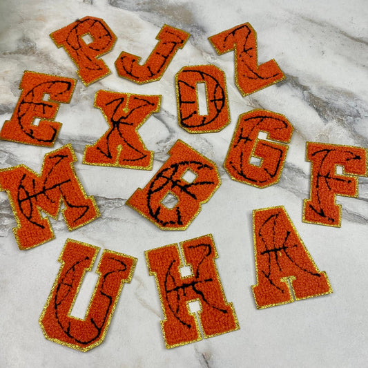 Chenille Patches - BBall Letters