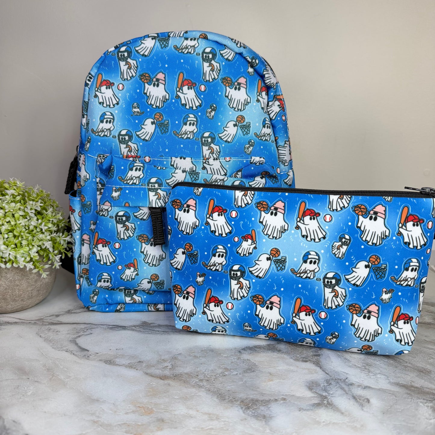 Mini Backpack, Pouch, & Mini Pouch Bundled Set - Sports Ghost