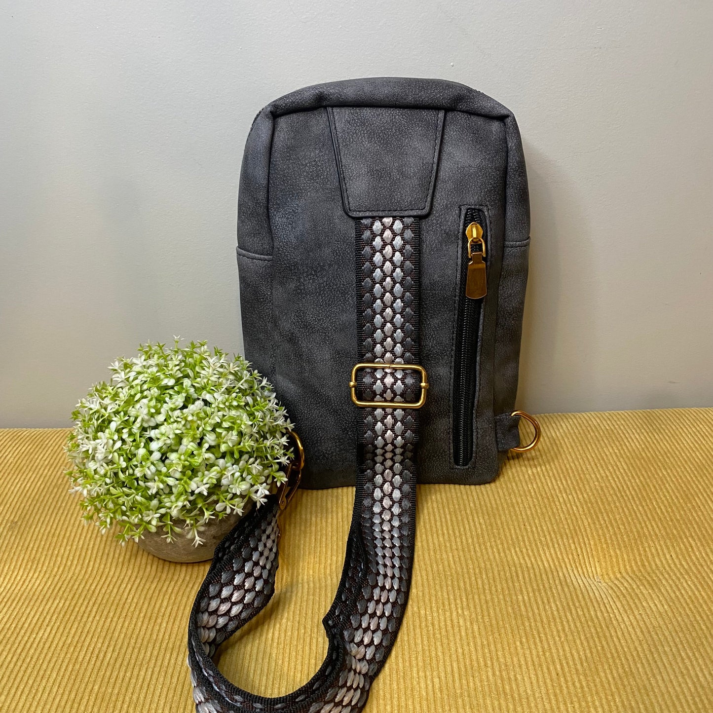 Faux Leather Sling Bag