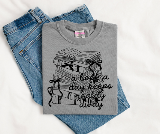 A Book A Day Graphic Tee or Crewneck Sweatshirt