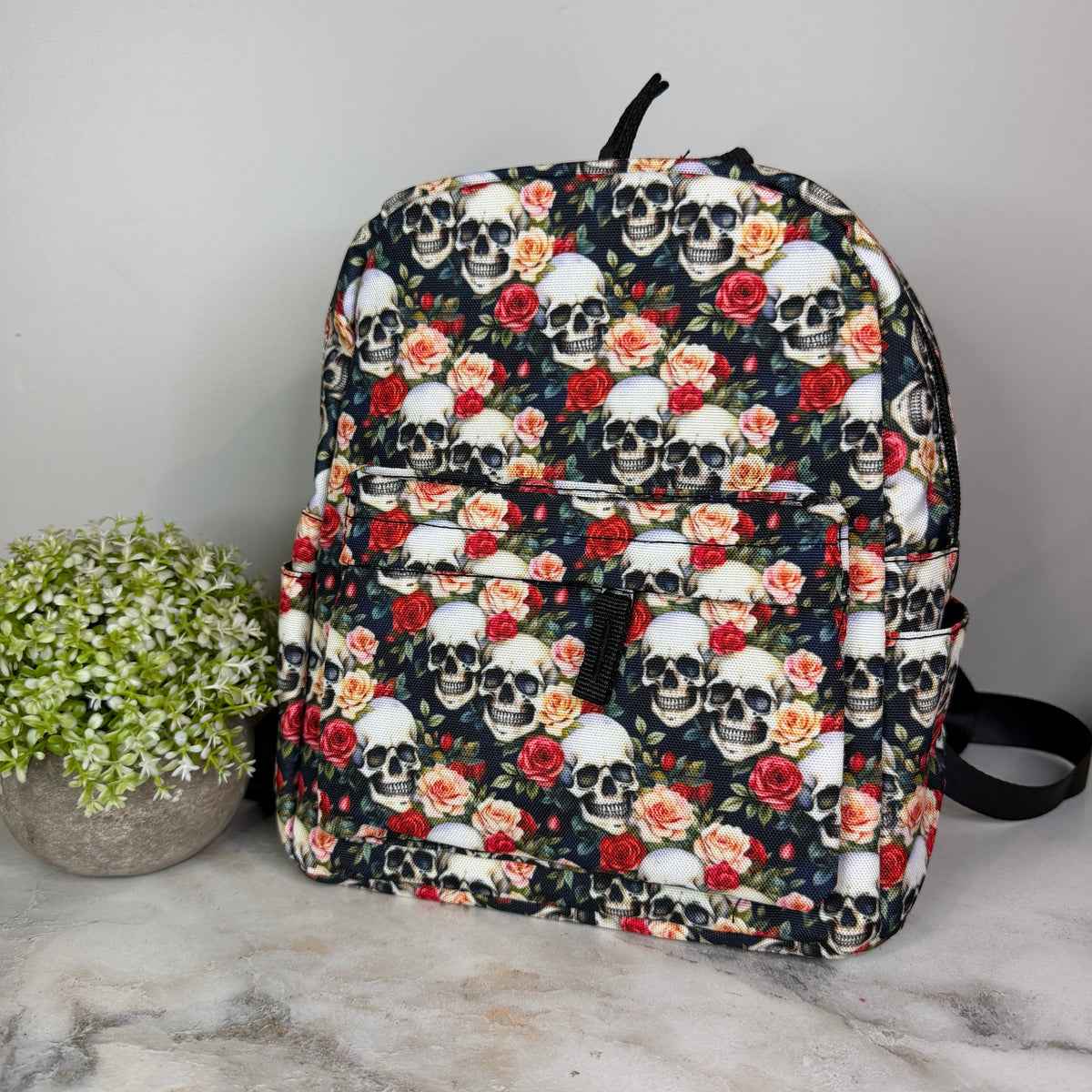 Mini Backpack - Halloween - Skull Roses - PREORDER