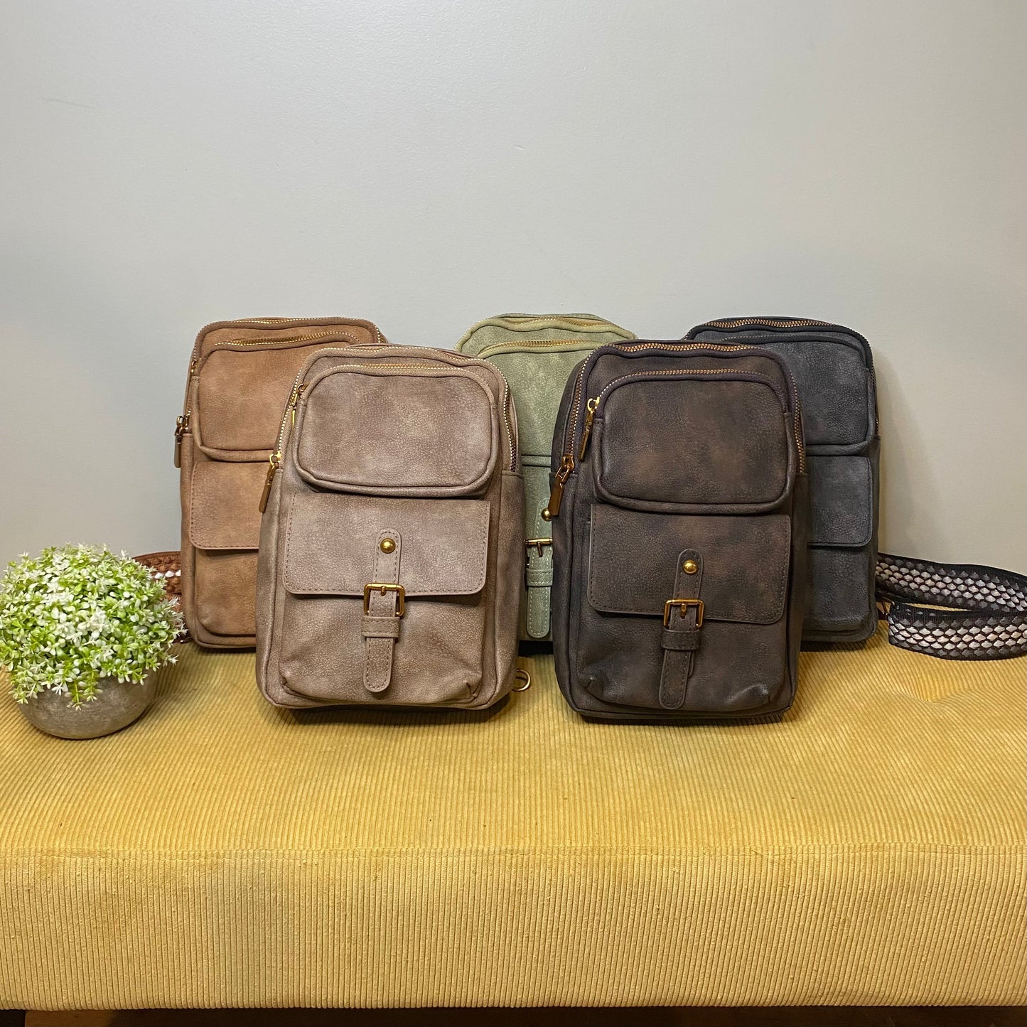 Faux Leather Sling Bag
