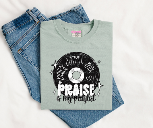 Praise is My Playlist Graphic Tee or Crewneck Sweatshirt