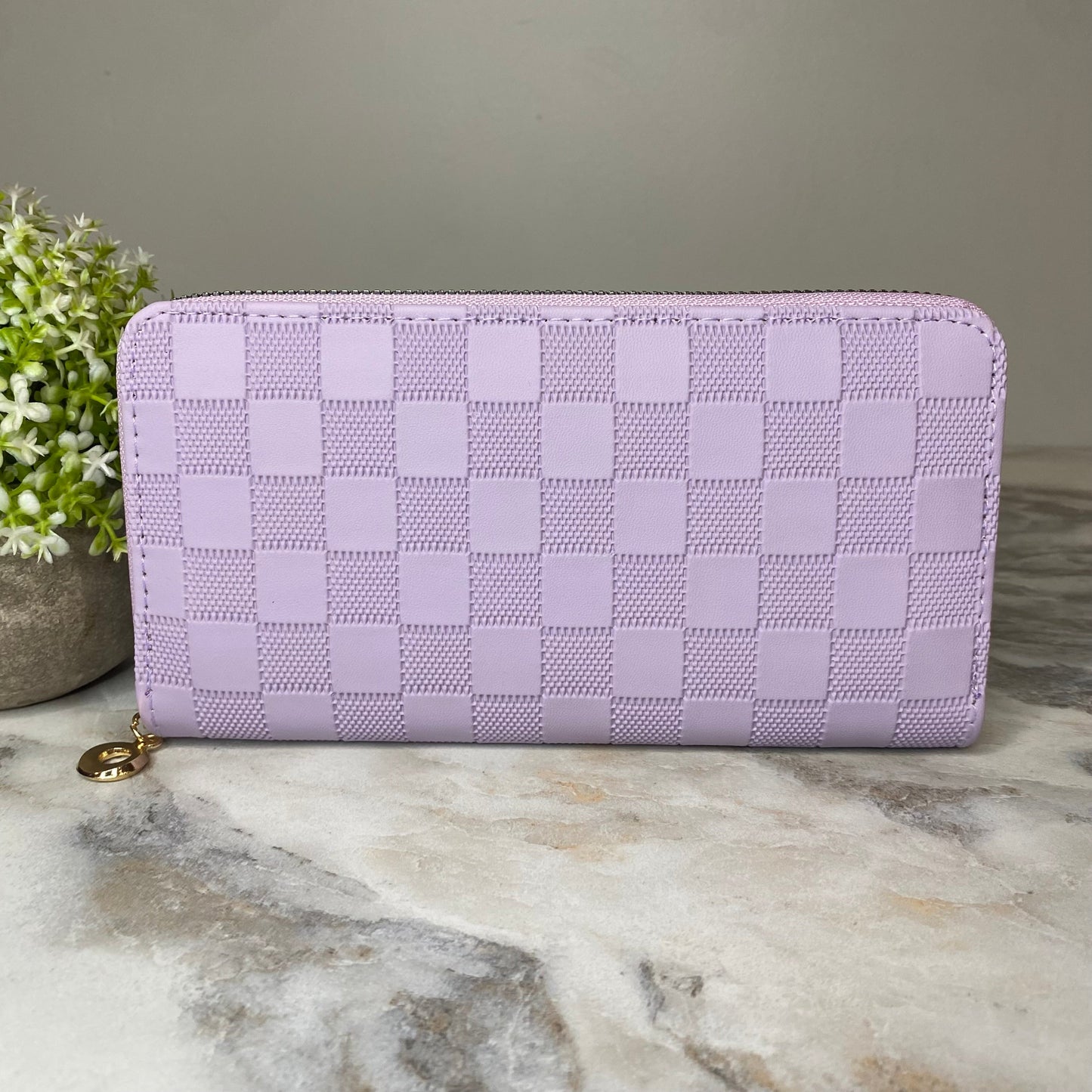 Wallet - Faux Leather - Checkered - PREORDER 7/16-7/19