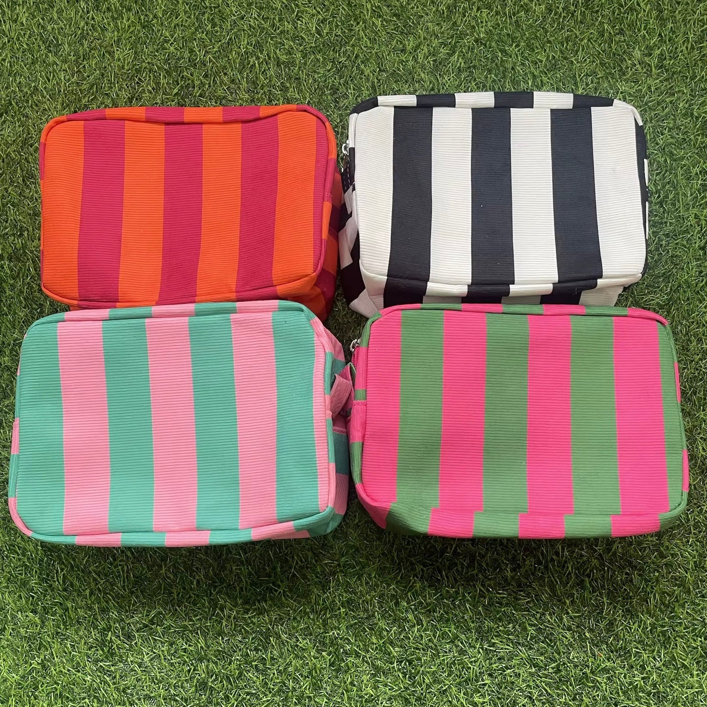 Canvas Stripe Travel Pouch - PREORDER 3/25-3/28