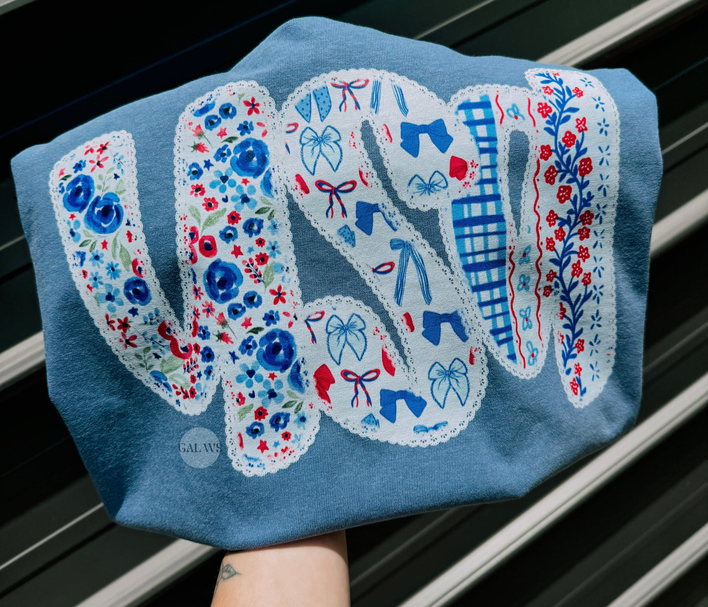USA Faux Lace 4th of July Tee/Sweatshirt