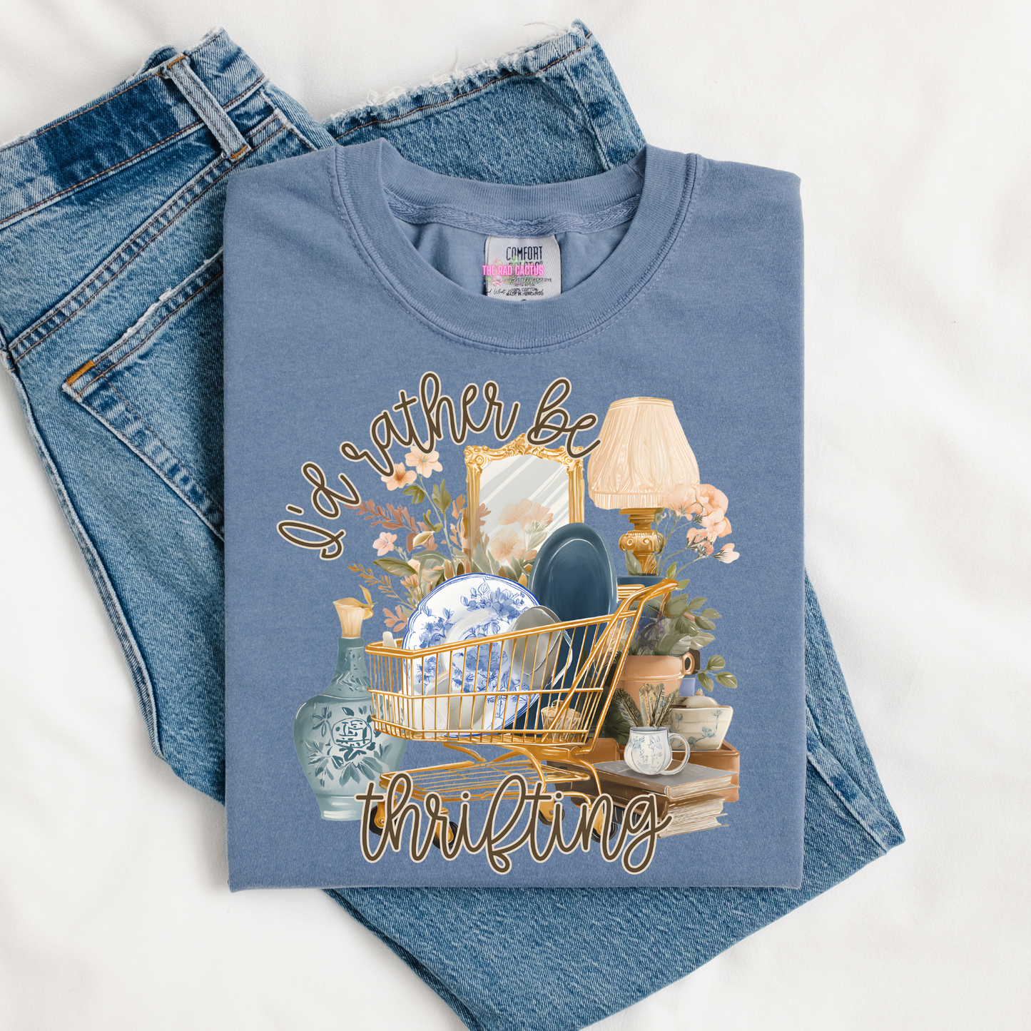 I’d Rather Be Thrifting Graphic Tee or Crewneck Sweatshirt