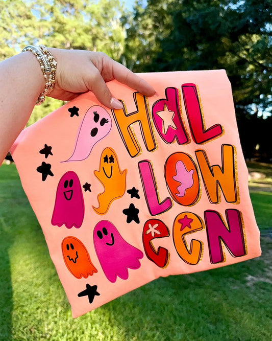 Pink Halloween & Ghost Tee/Sweatshirt