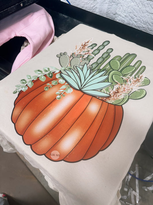 Pumpkin Pot w/Cactus Tee/Sweatshirt