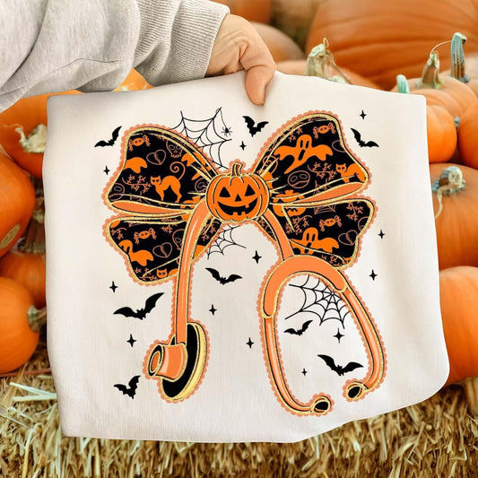 Orange Pumpkin Stethoscope Tee/Sweatshirt