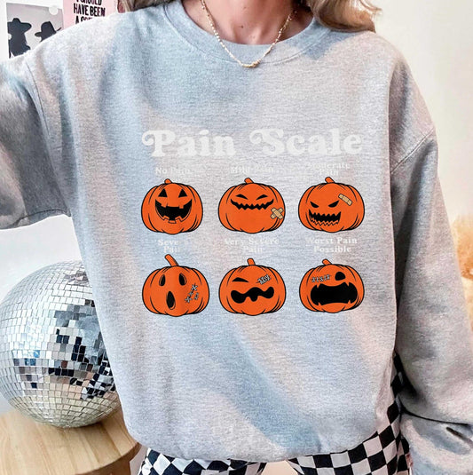 Pain Scale Pumpkins Tee/Sweatshirt