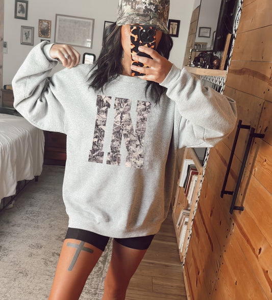IN Camo State Tee/Sweatshirt