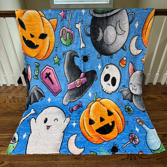 Blanket - Halloween - Blue Friends - PREORDER 7/29-8/1