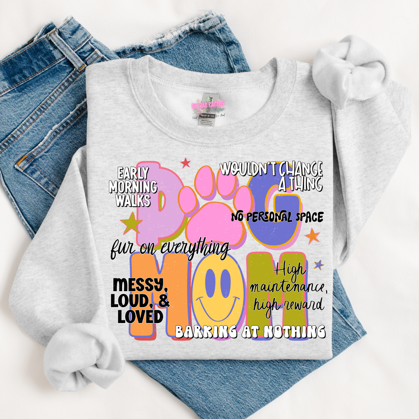 Dog Mom Graphic Tee or Crewneck Sweatshirt