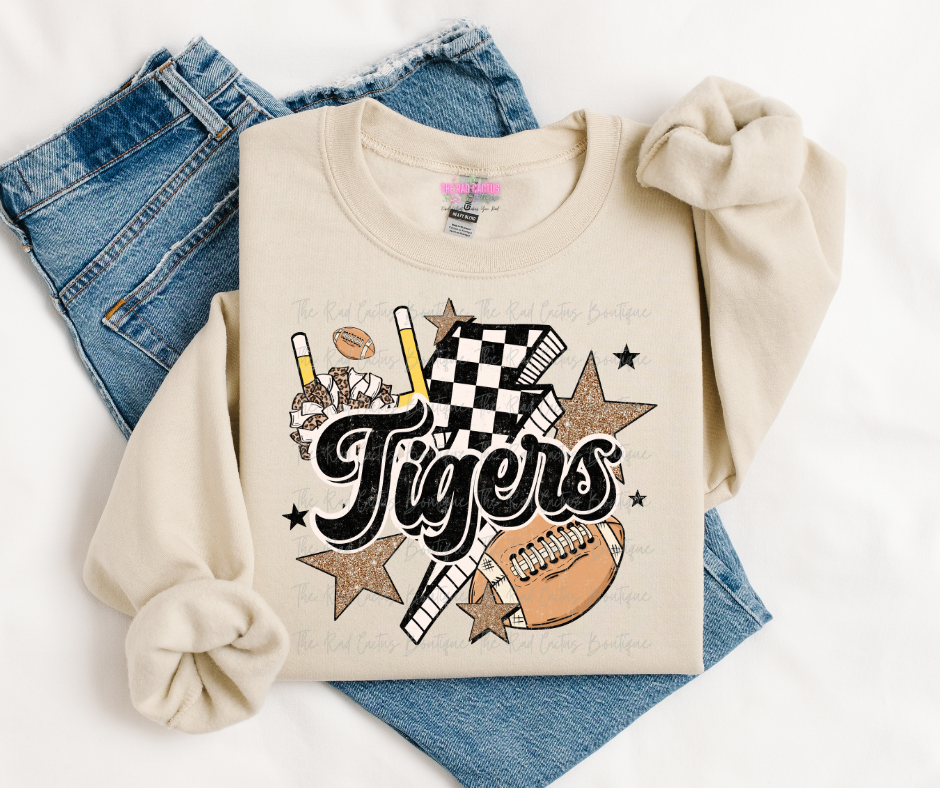 Tigers Retro Graphic Graphic Tee or Crewneck Sweatshirt