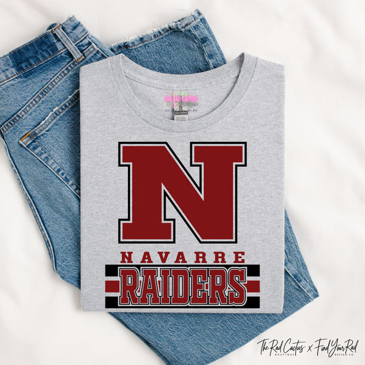 Navarre Raiders Collegiate Graphic Tee or Crewneck Sweatshirt