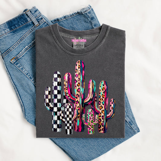 Colorful Cactus Graphic Tee or Crewneck Sweatshirt