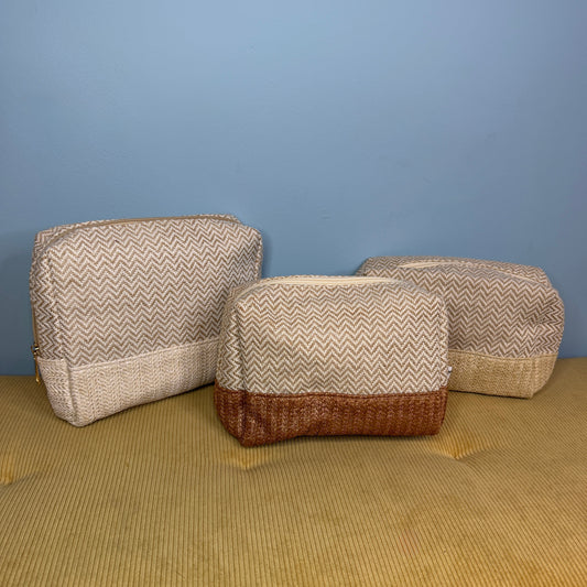 Travel Pouch - Chevron Neutrals