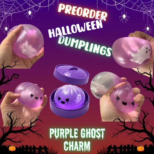 Squishy Toy - Halloween Dumpling, Ghost Charm - PREORDER ends 7/12