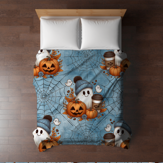 Blanket - Halloween - Fall Pumpkin Ghost - PREORDER 7/29-8/1