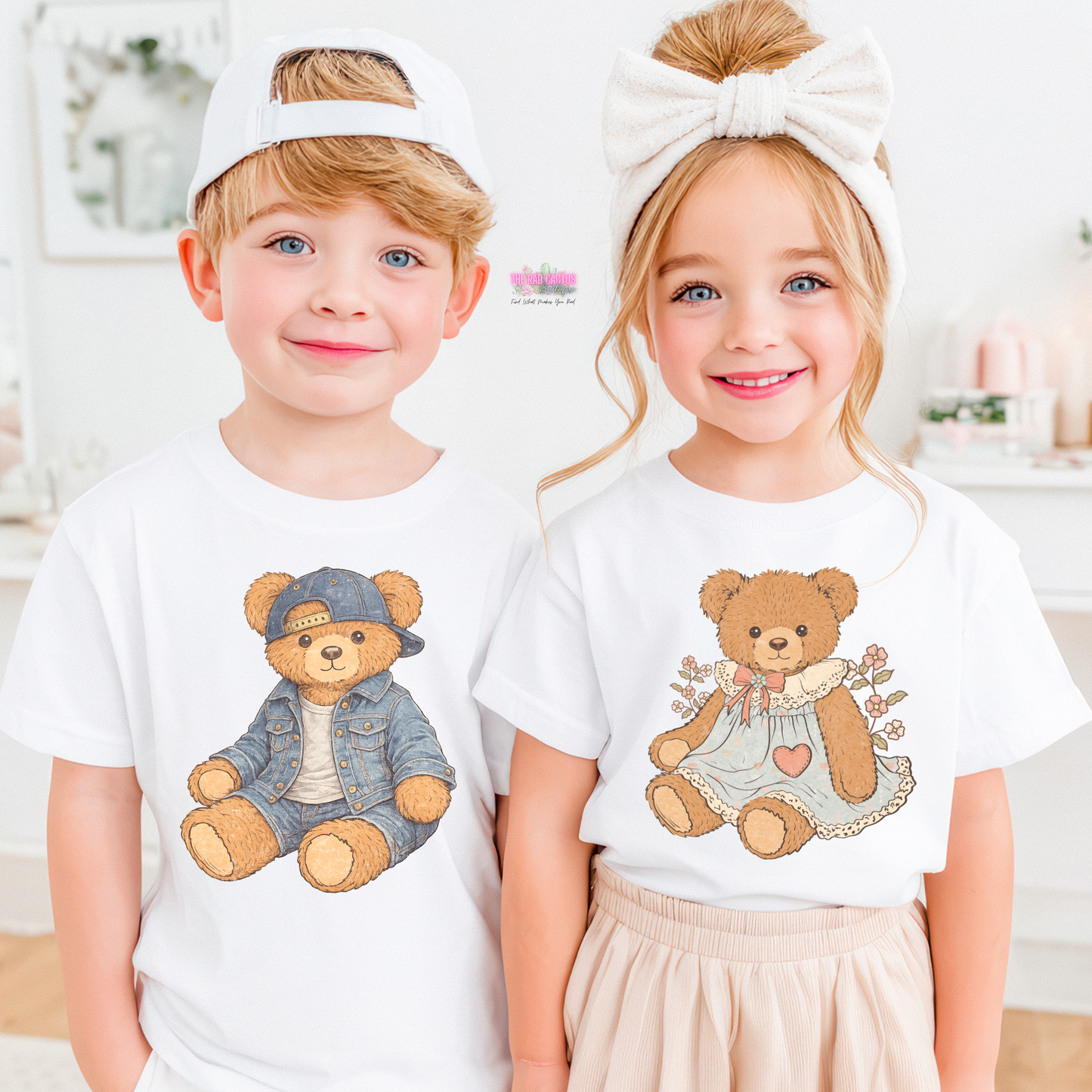 Vintage Teddy Bear Youth Boy or Girl Graphic Tee or Crewneck Sweatshirt