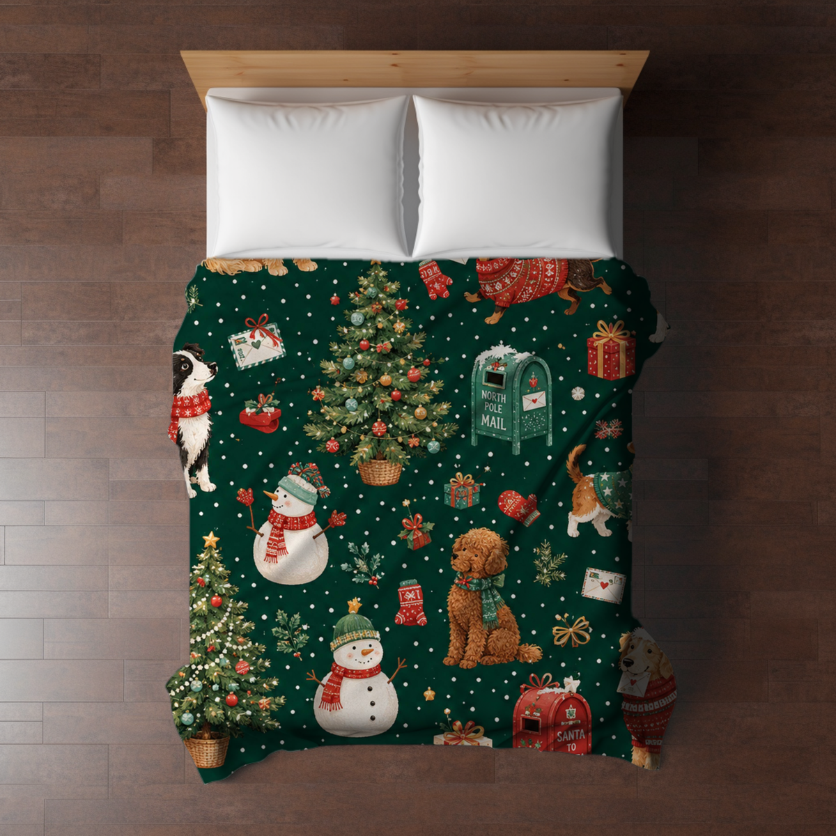 Blanket Christmas #17 - Dog Snowman Mail - PREORDER