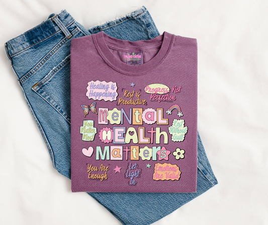 Mental Health Matters Graphic Tee or Crewneck Sweatshirt
